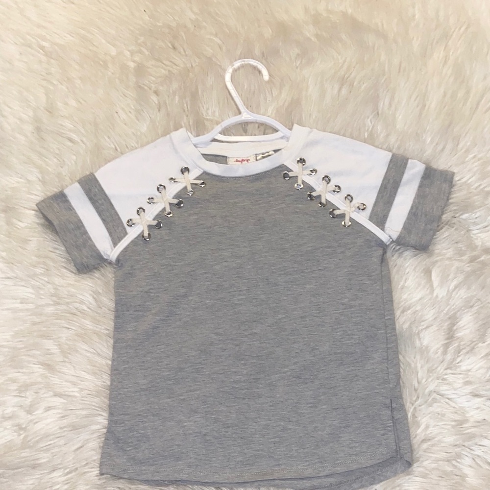 Grey & white shirt